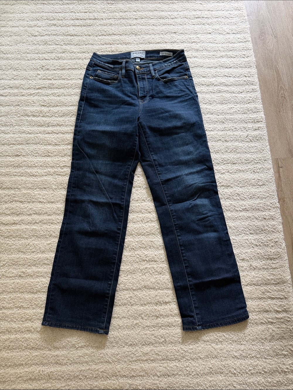 Frame Denim Women's Straight Leg Jeans - Dark Indigo